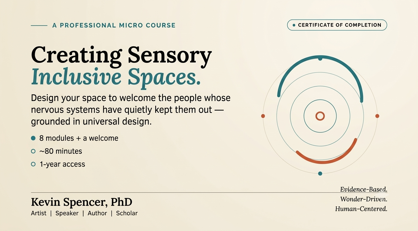 Practical, universal-design approaches for welcoming more people into the places where we gather  Eight modules with changes you can start making to your space this week